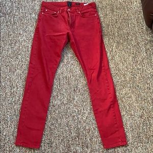 H&M Red Skinny fit jeans Waist 32 Inseam 30